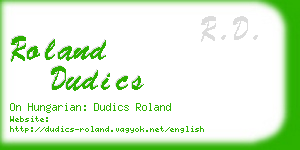 roland dudics business card